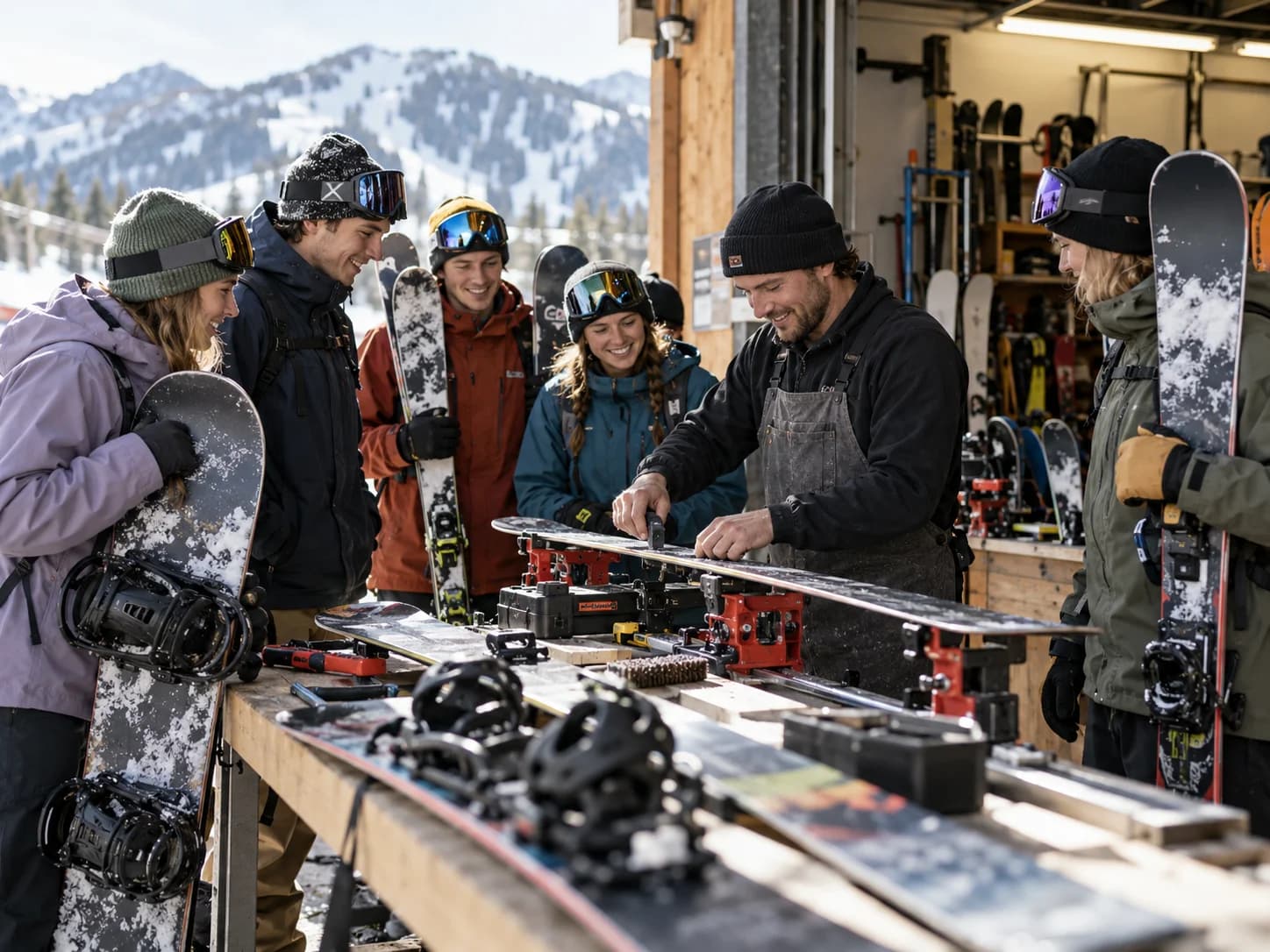 Group equipment tuning event for a club or team